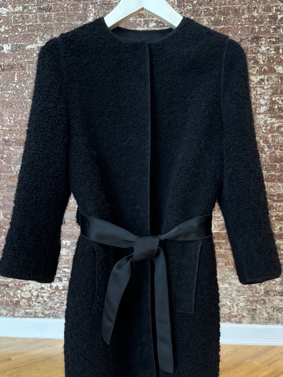 Dolce & Gabbana Jackets & Blazers - DOLCE & GABBANA - Black Wool/Mohair/Alpaca Coat with Leopard lining